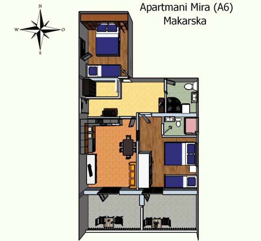 Apartments Mira Makarska Cameră foto